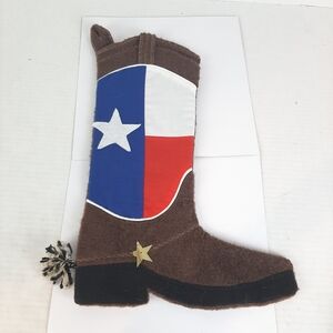 🔥Texas Cowboy Western Boot 18" Christmas Stocking